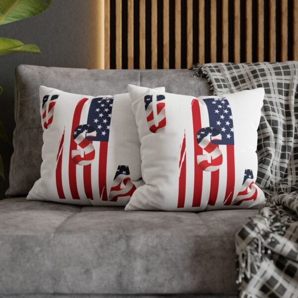 Patriotic Square Spun Polyester Pillowcase