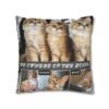 Personalized Cat Lover Spun Polyester Square Pillowcase for Home