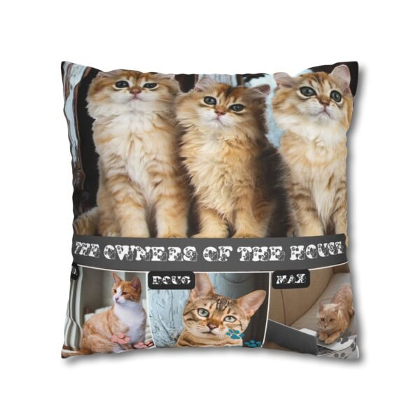 Personalized Cat Lover Spun Polyester Square Pillowcase for Home