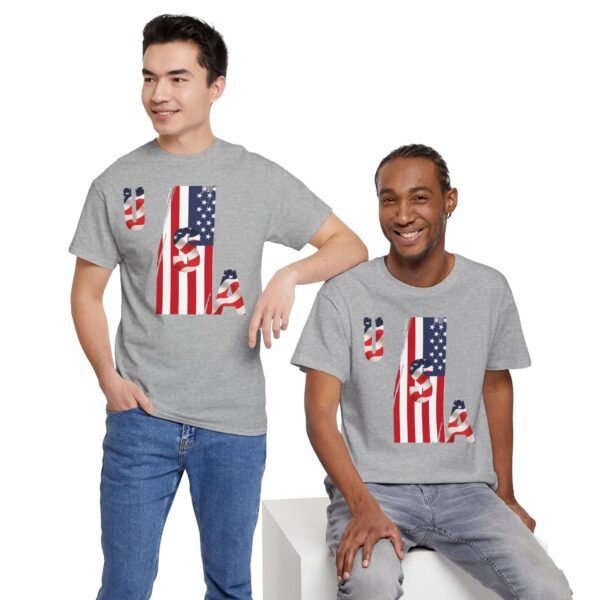 Unisex Heavy Cotton Patriotic T-Shirt for Independence Day, Memorial Day