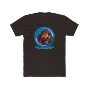 Funny Horse Graphic Unisex Cotton Crew Shirt