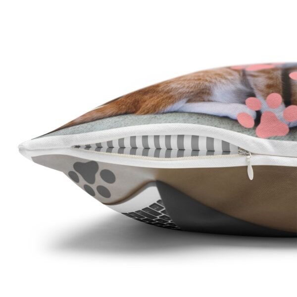 Personalized Cat Lover Spun Polyester Square Pillowcase for Home