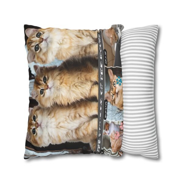 Personalized Cat Lover Spun Polyester Square Pillowcase for Home