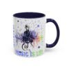 Personalized Musical Accent Coffee Mug Musical Coffee Mug - Perfect Gift for Music Lovers, With Inspirational Quote