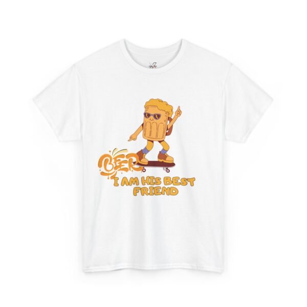 Fun Cartoon Beer Humorous Men Cotton T-Shirt  Best Friend Present