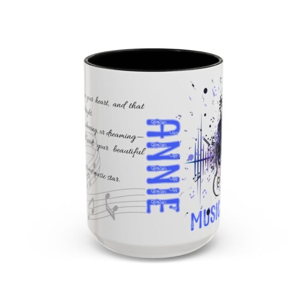 Personalized Musical Accent Coffee Mug Musical Coffee Mug - Perfect Gift for Music Lovers, With Inspirational Quote