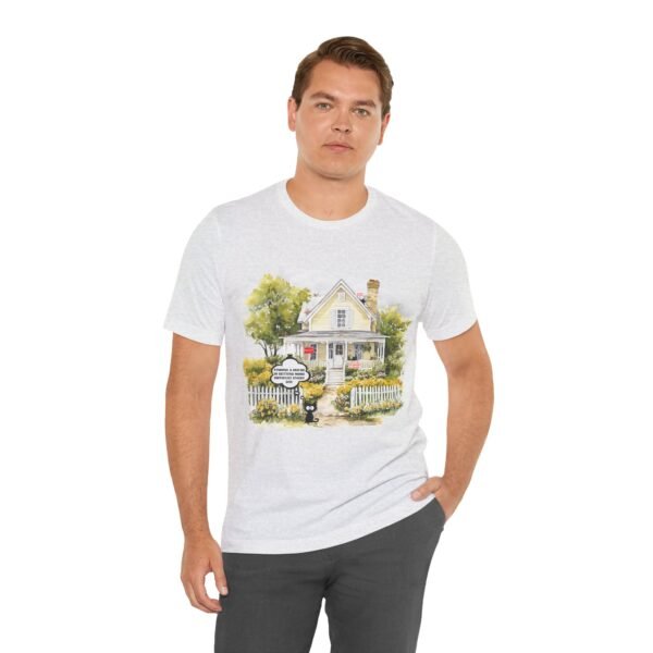 Unisex Jersey Short Sleeve Tee - Perfect for Home Lovers, Charming Cottage Graphic Tee