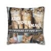 Personalized Cat Lover Spun Polyester Square Pillowcase for Home