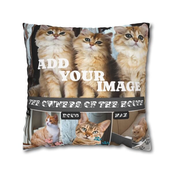 Personalized Cat Lover Spun Polyester Square Pillowcase for Home