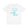 I Love Cats Short Sleeve Tee, Casual Wear Heartbeat Design