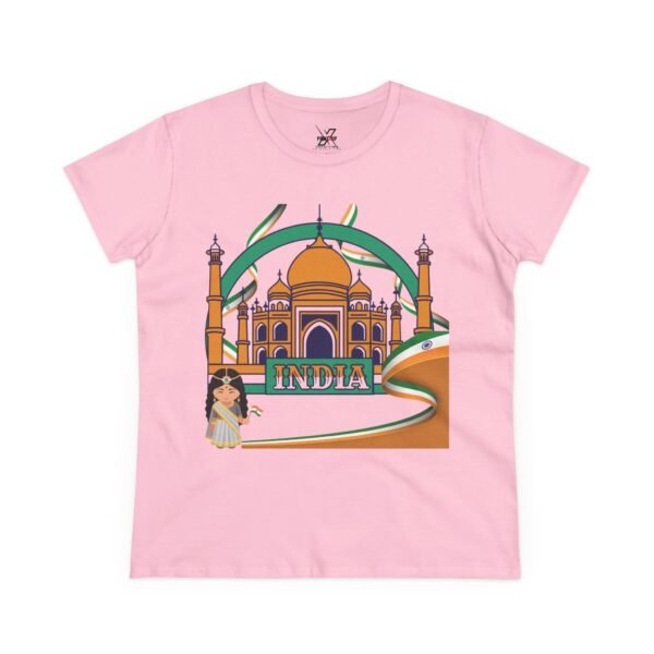 Women's India Design T-Shirt, Travel Souvenir Top, Summer Casual Wear, Cultural Graphic Tee,