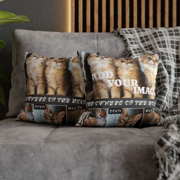 Personalized Cat Lover Spun Polyester Square Pillowcase for Home