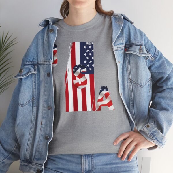 Unisex Heavy Cotton Patriotic T-Shirt for Independence Day, Memorial Day