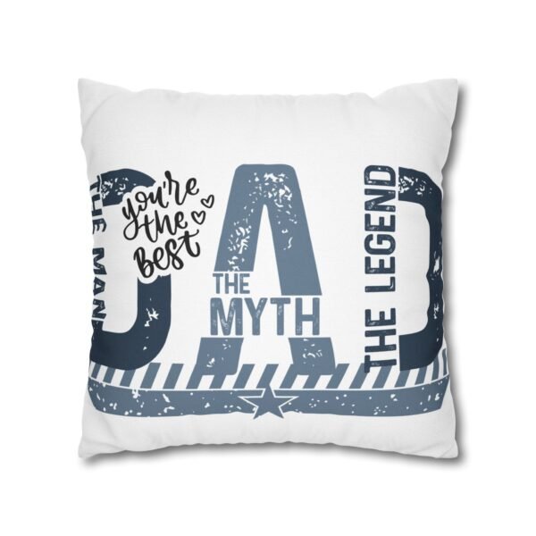 Best Dad Square Pillowcase Father's Day Present, Home Decor, Fun Accent Pillow, Dad Appreciation