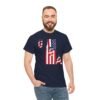 Unisex Heavy Cotton Patriotic T-Shirt for Independence Day, Memorial Day