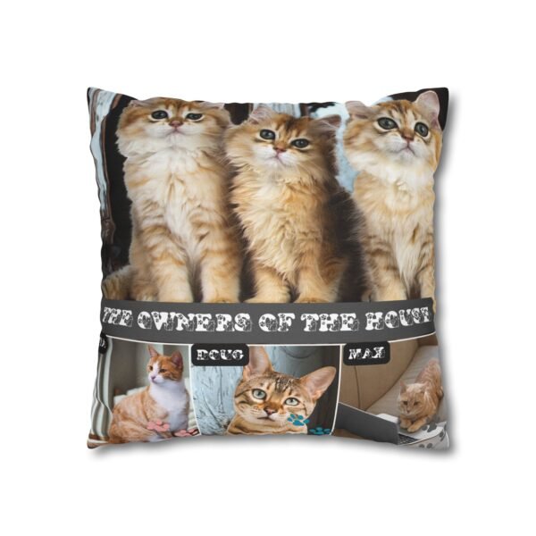 Personalized Cat Lover Spun Polyester Square Pillowcase for Home