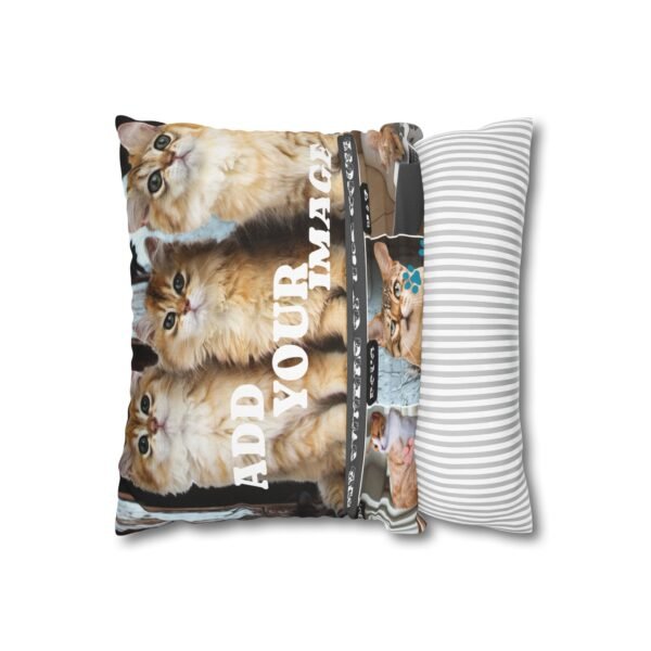 Personalized Cat Lover Spun Polyester Square Pillowcase for Home