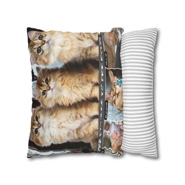 Personalized Cat Lover Spun Polyester Square Pillowcase for Home