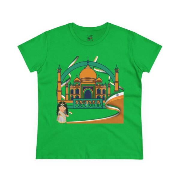 Women's India Design T-Shirt, Travel Souvenir Top, Summer Casual Wear, Cultural Graphic Tee,
