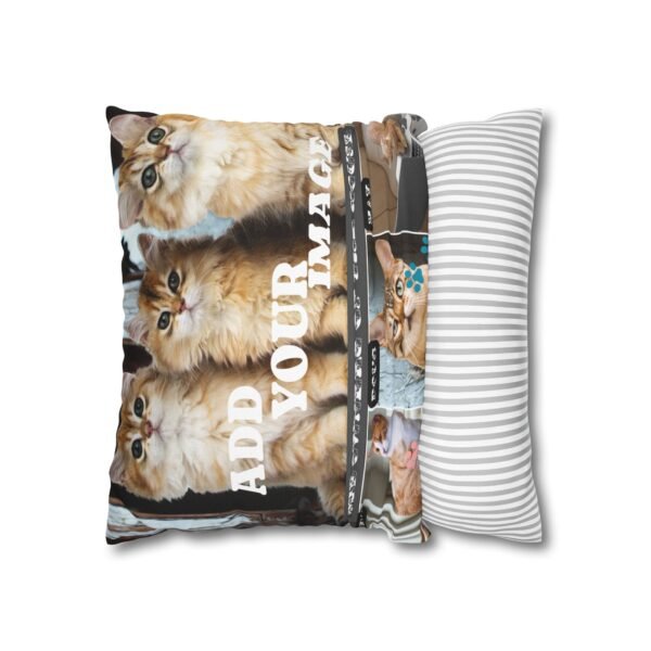 Personalized Cat Lover Spun Polyester Square Pillowcase for Home