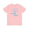 I Love Cats Short Sleeve Tee, Casual Wear Heartbeat Design