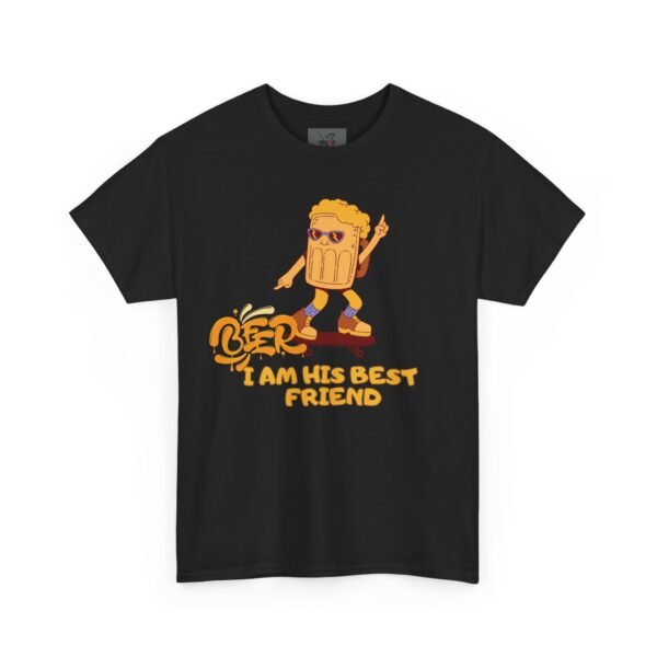 Fun Cartoon Beer Humorous Men Cotton T-Shirt  Best Friend Present