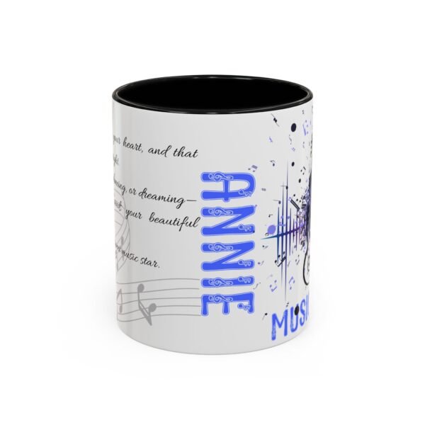 Personalized Musical Accent Coffee Mug Musical Coffee Mug - Perfect Gift for Music Lovers, With Inspirational Quote