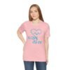Personalized I Love Cats Short Sleeve Tee, Casual Wear Heartbeat Design