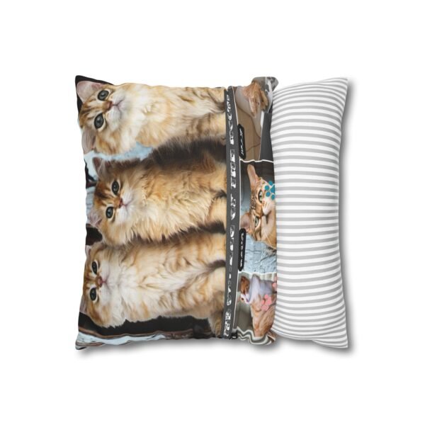 Personalized Cat Lover Spun Polyester Square Pillowcase for Home