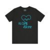 I Love Cats Short Sleeve Tee, Casual Wear Heartbeat Design