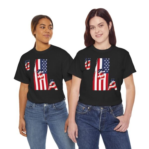Unisex Heavy Cotton Patriotic T-Shirt for Independence Day, Memorial Day