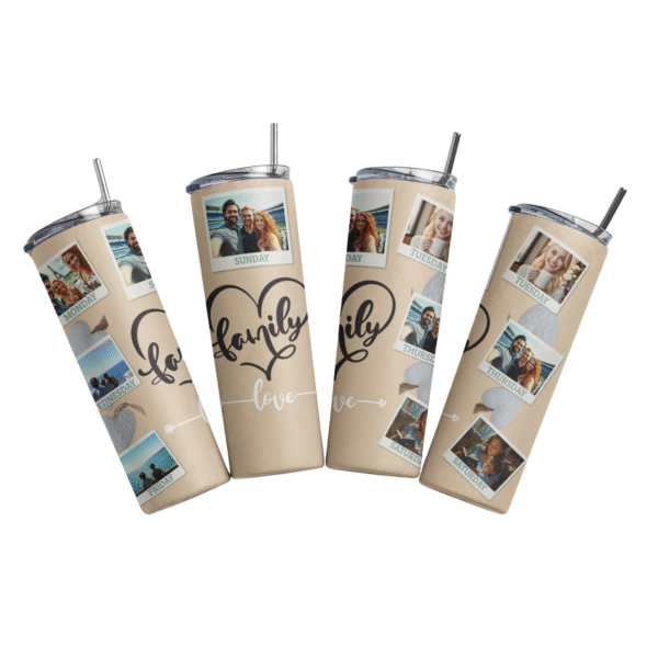 Personalized Family Photo Album Mom Tumbler 20oz