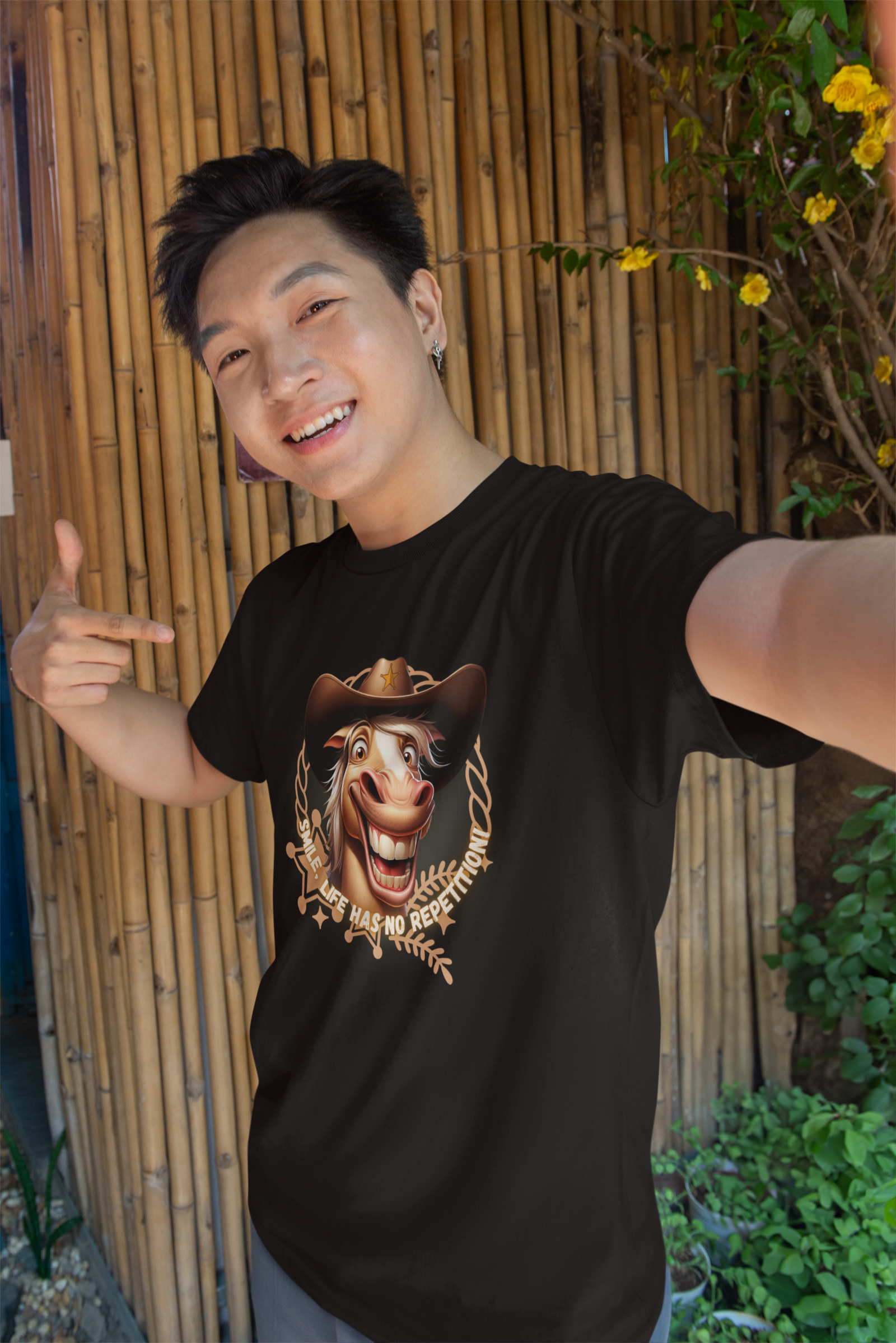 Funny Horse Graphic Unisex Tee