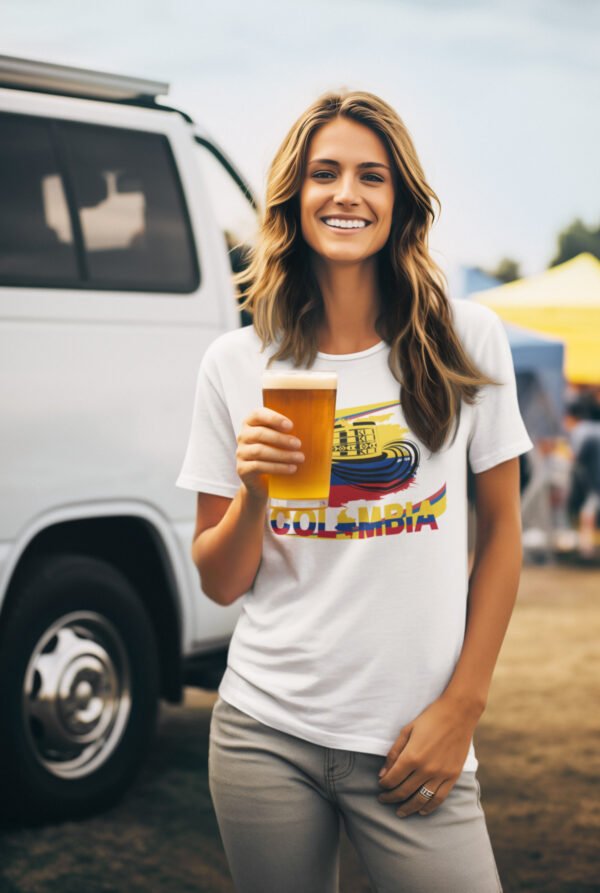 Colombian Unisex Cotton Crew Tee, Travel Wear, Gift for Him/Her, Summer Outfit