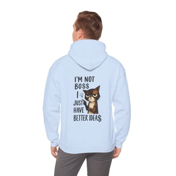 Boss Idea Cat Sweatshirt, Funny Cat Hoodie, Office Humor Gift, Men Hoodie