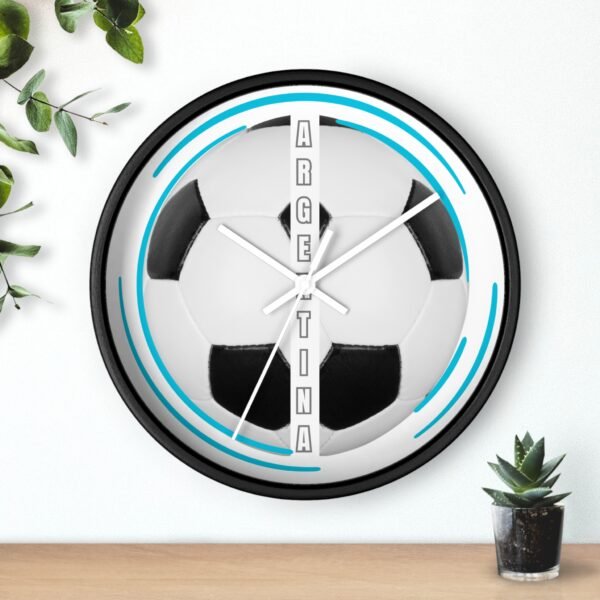Soccer Wall Clock, Sports Decor, Argentina Fan Gift, Home Office Timepiece, Soccer Decor, Unique Wall Art