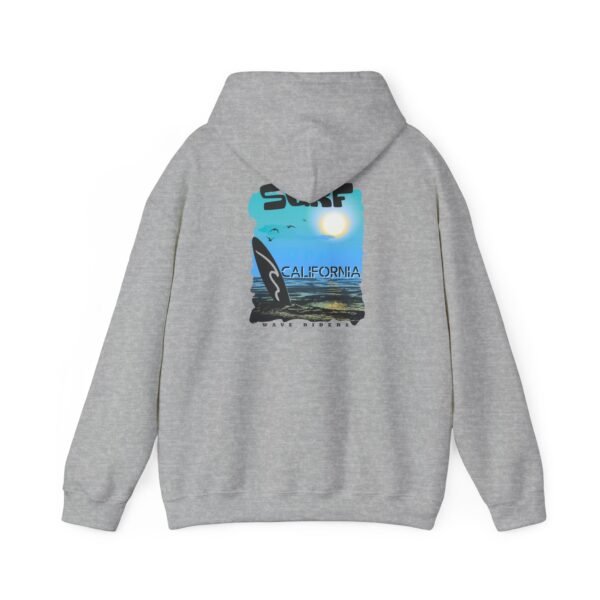 10128083558384899301_2048.jpeg California Surf Graphic Hoodie, Unisex Cozy Sweatshirt, Beach Vibe Apparel, Gift for Surfers, Casual Fashion Hoodie