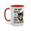 Sassy Cat Coffee Mug, Funny Pet Lover Gift, Boss-Like Humor, Unique Office Mug, Cat Owner Present