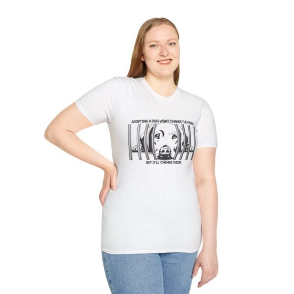Adopt, Unisex Softstyle T-Shirt - Dog Lover Gift, Animal Rescue Support Tee, Pet Adoption Awareness, Cute Canine Apparel