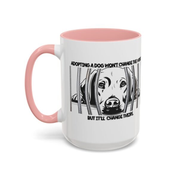 Adopt Don't Shop Coffee Mug - Black Accent Mug for Dog Lovers, Animal Rescue Gift, Pet Adoption Encouragement