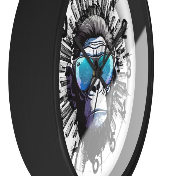 Urban Gorilla Wall Clock, Cool Home Decor, Funky Gift for Him, Modern Art Timepiece, Unique Wall Art for Living Room