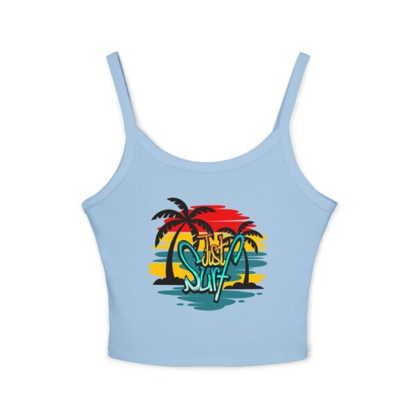 Beach Vibe Tank Top - Just Surf, Summer Top, Vacation Wear, Gift for Surfers, Tropical Style, Casual Summer Outfit