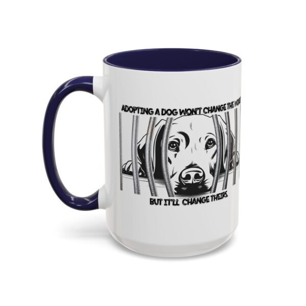 Adopt Don't Shop Coffee Mug - Black Accent Mug for Dog Lovers, Animal Rescue Gift, Pet Adoption Encouragement