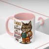 Funny Cat Coffee Mug, Perfect for Cat Lovers, Coffee Addicts, and Gifts - Black Accent Mug, Cute Gift for Birthdays, Holidays