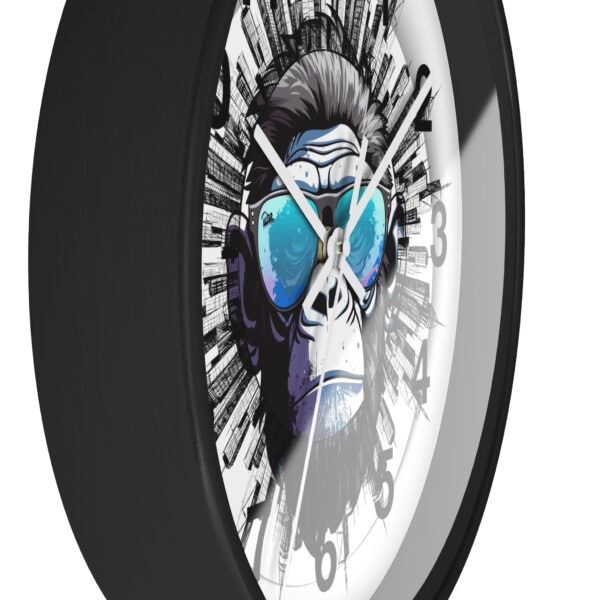 Urban Gorilla Wall Clock, Cool Home Decor, Funky Gift for Him, Modern Art Timepiece, Unique Wall Art for Living Room