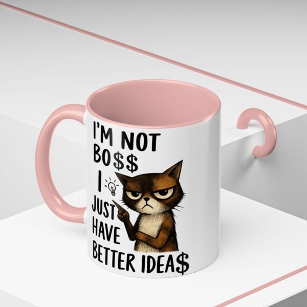 Sassy Cat Coffee Mug, Funny Pet Lover Gift, Boss-Like Humor, Unique Office Mug, Cat Owner Present