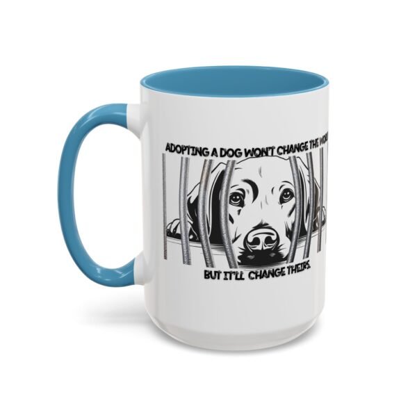 Adopt Don't Shop Coffee Mug - Black Accent Mug for Dog Lovers, Animal Rescue Gift, Pet Adoption Encouragement