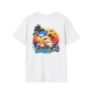 Hawaiian Surf T-Shirt, Vintage Surf Tee, Unisex Beach Wear, Summer Vibes, Retro Vacation Shirt, Perfect for Parties, Gifts