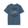Coffee and Chaos Unisex Softstyle T-Shirt, Casual Wear, Gift for Coffee Lovers, Funny Tee, Everyday Apparel
