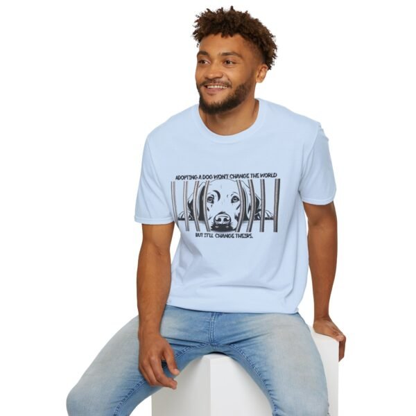 Adopt, Unisex Softstyle T-Shirt - Dog Lover Gift, Animal Rescue Support Tee, Pet Adoption Awareness, Cute Canine Apparel